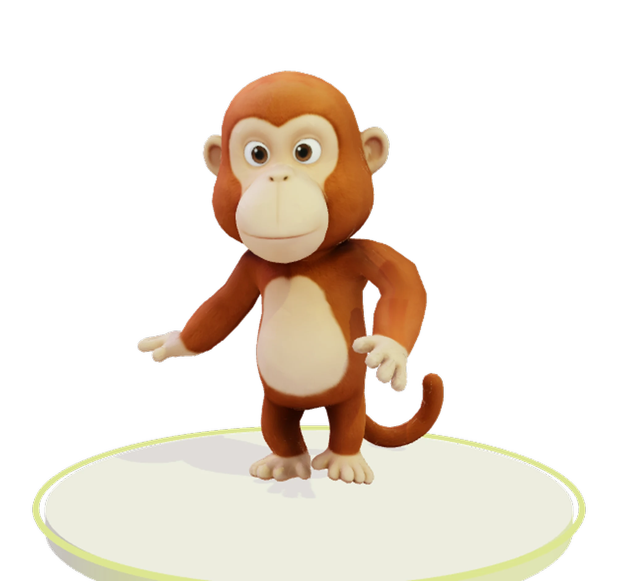 The monkey striking a bass dance pose