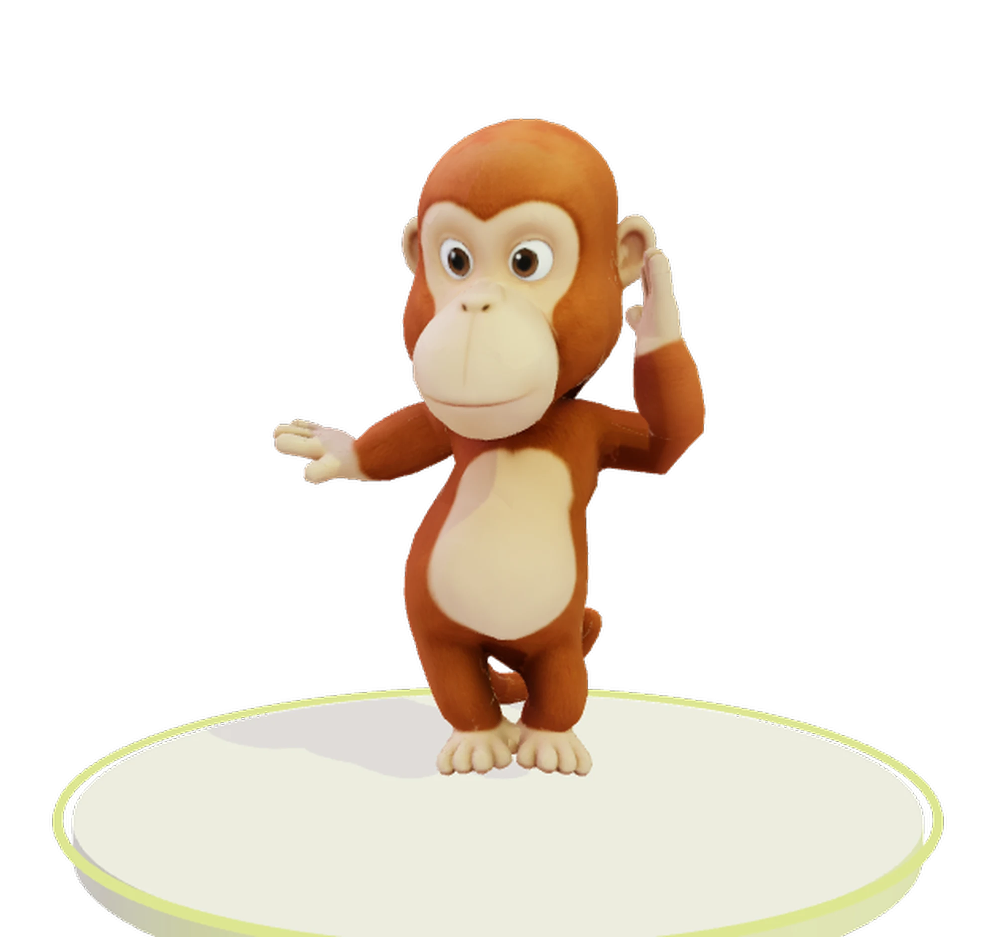 The monkey in a hip-hop dance pose