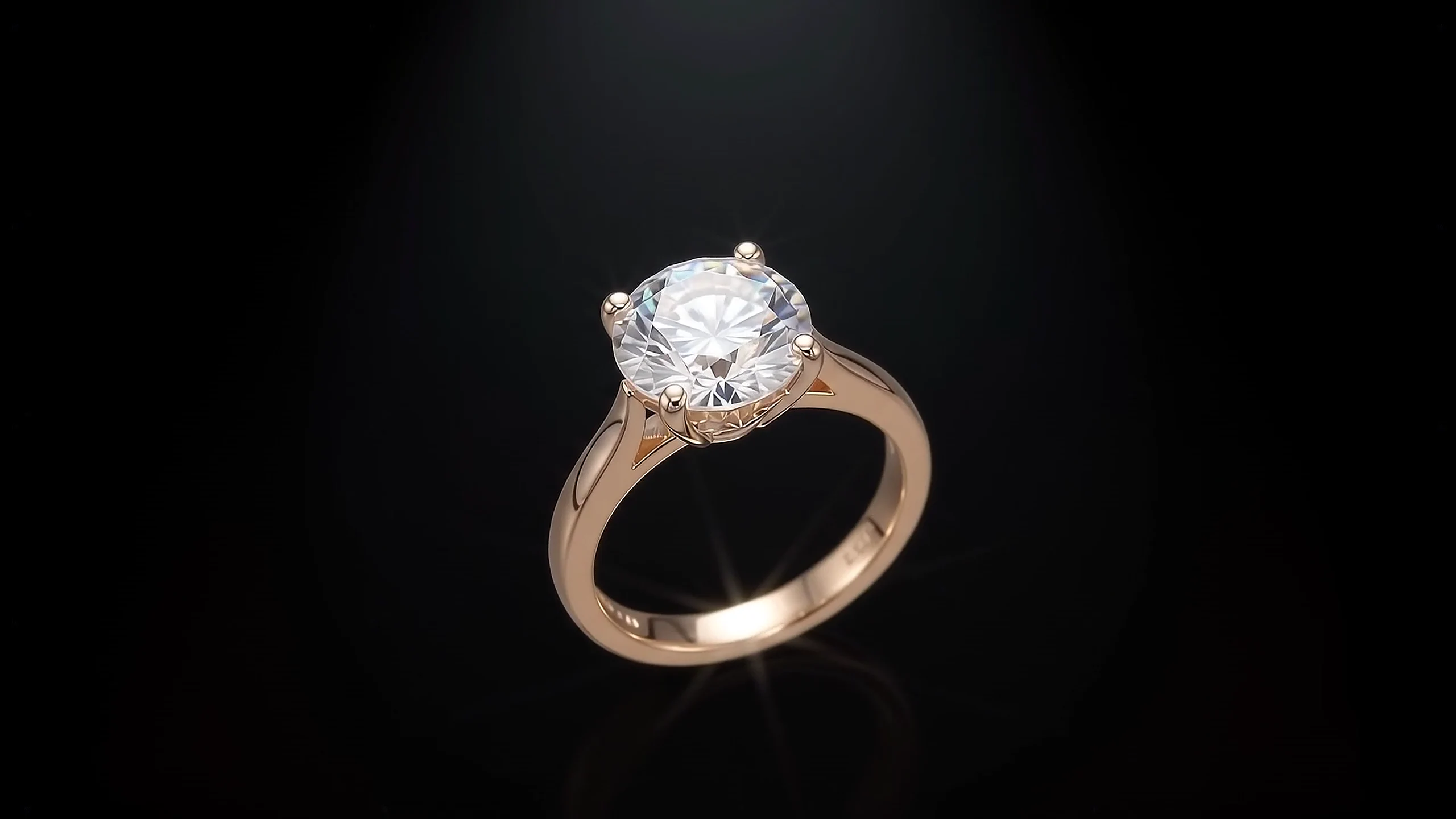 Rose gold Aurora solitaire