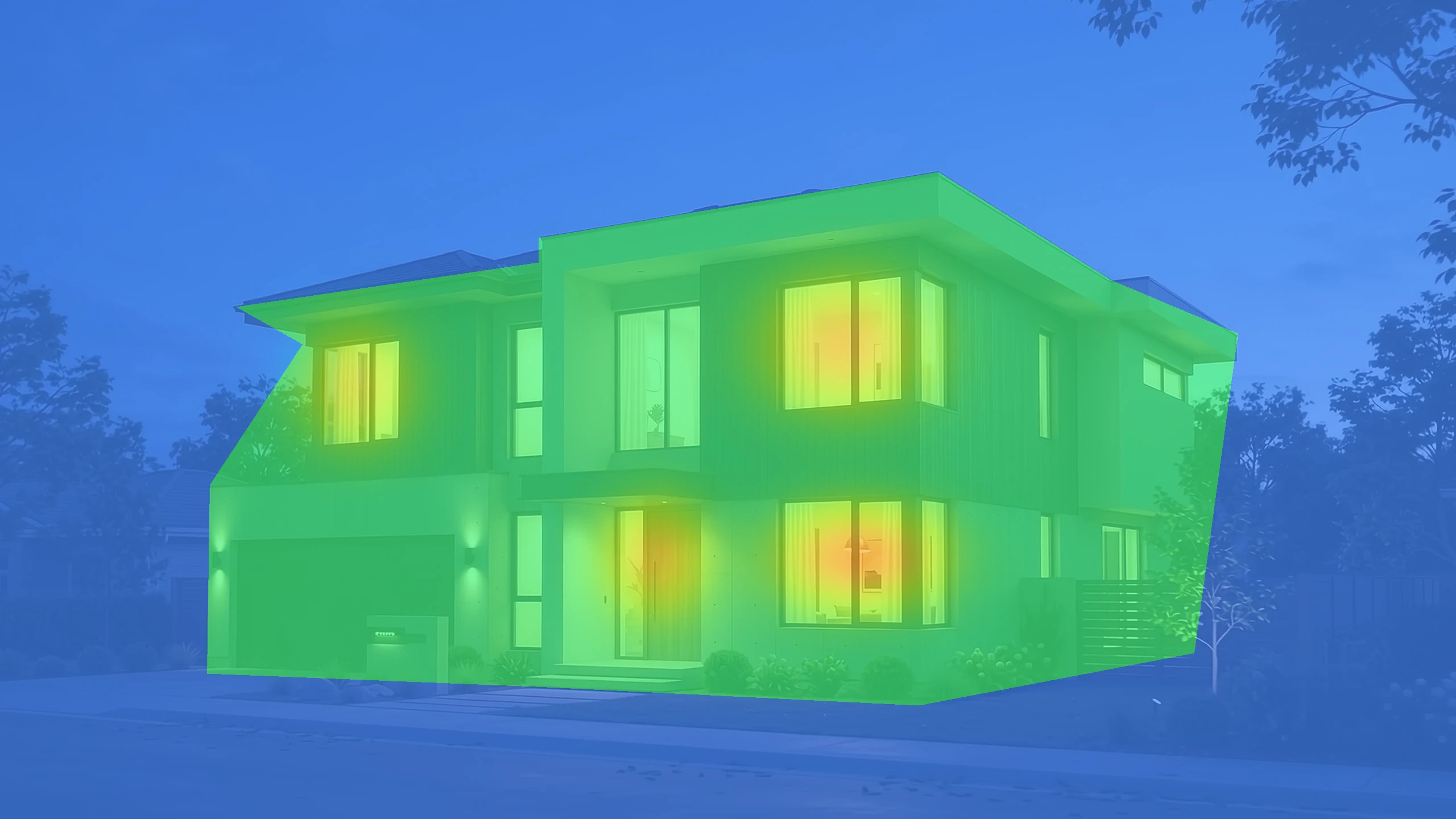 Illustrative thermal heat distribution