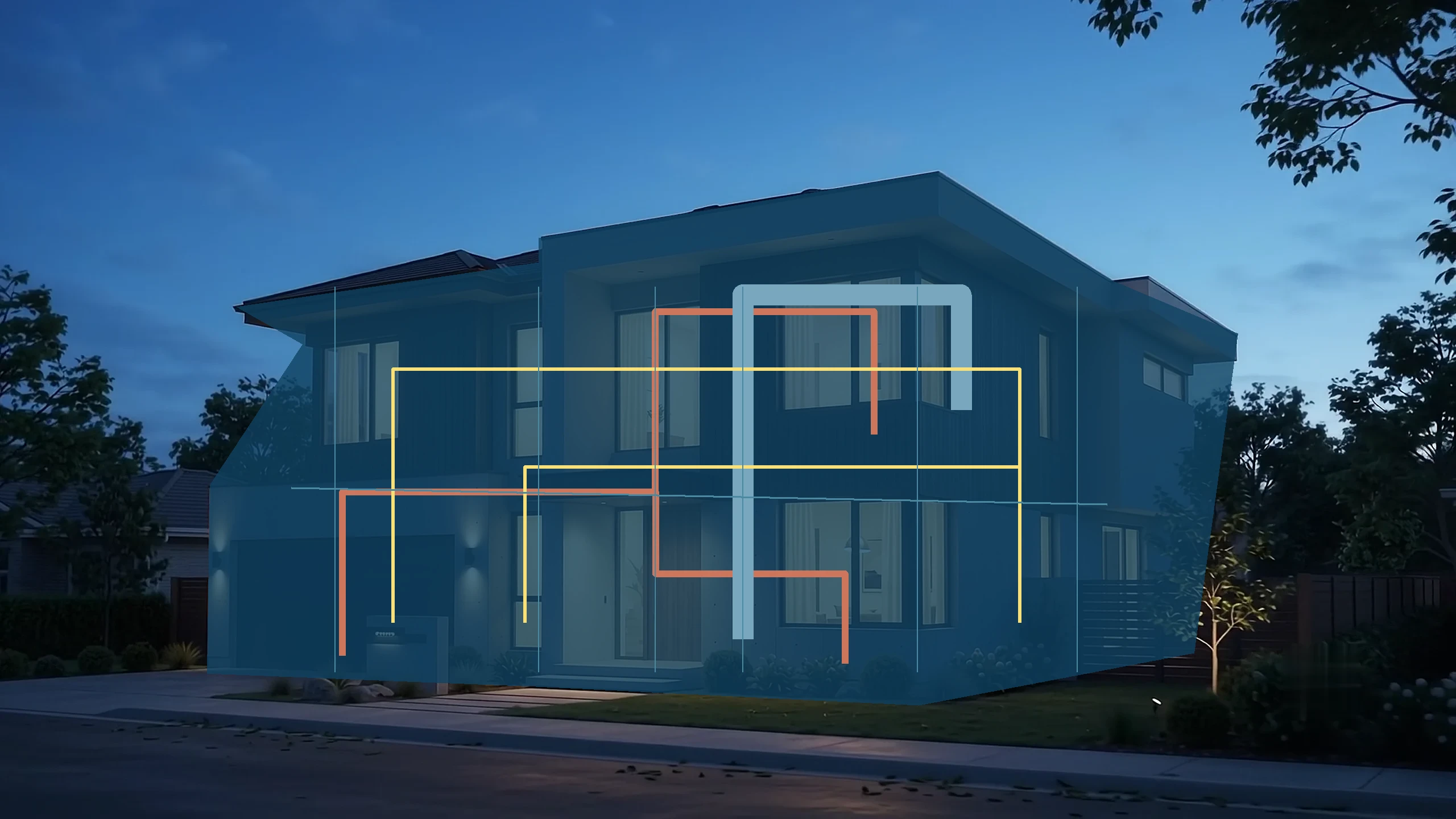 Plumbing path illustration
