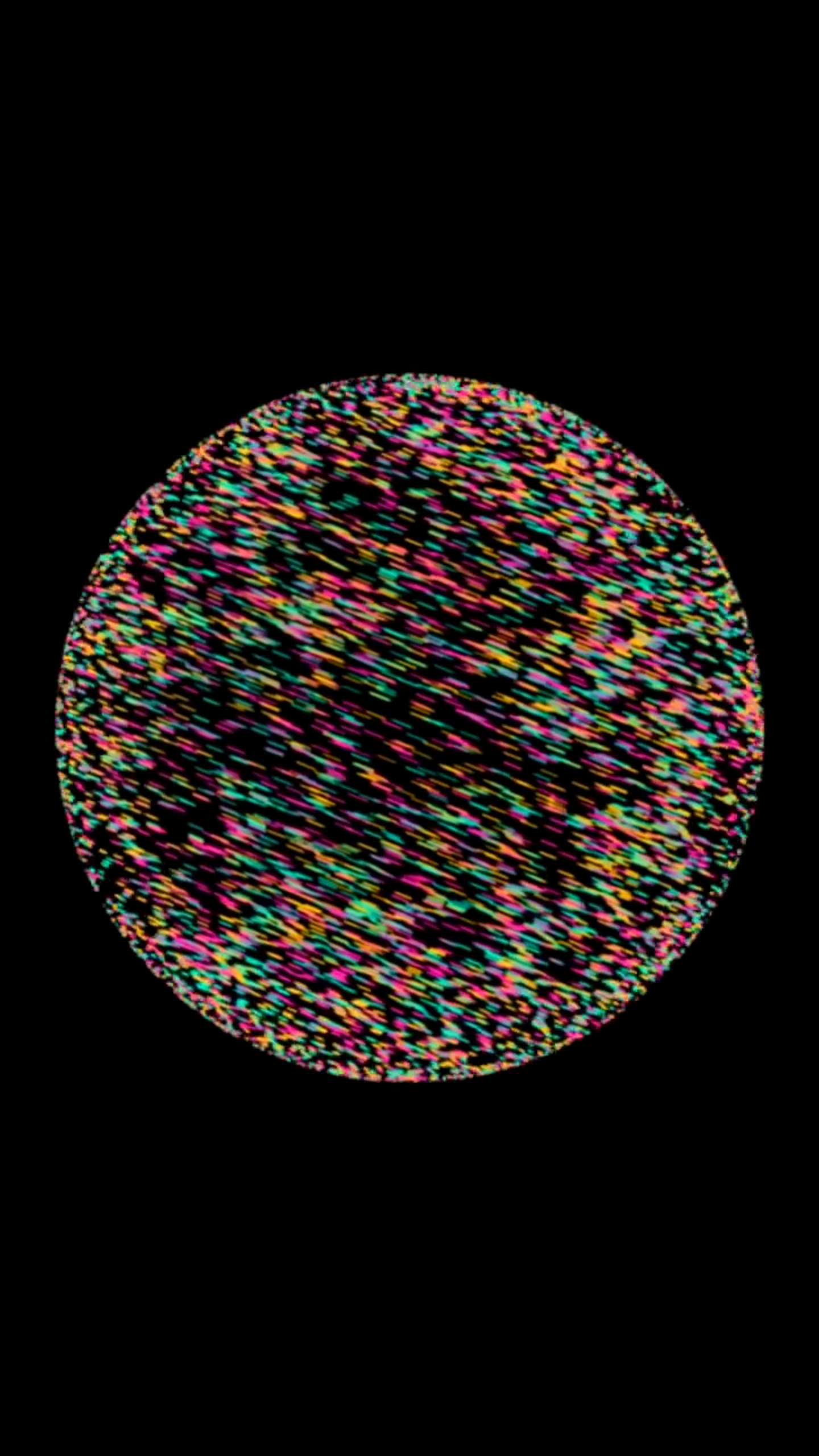 Abstract colourful particles forming a sphere