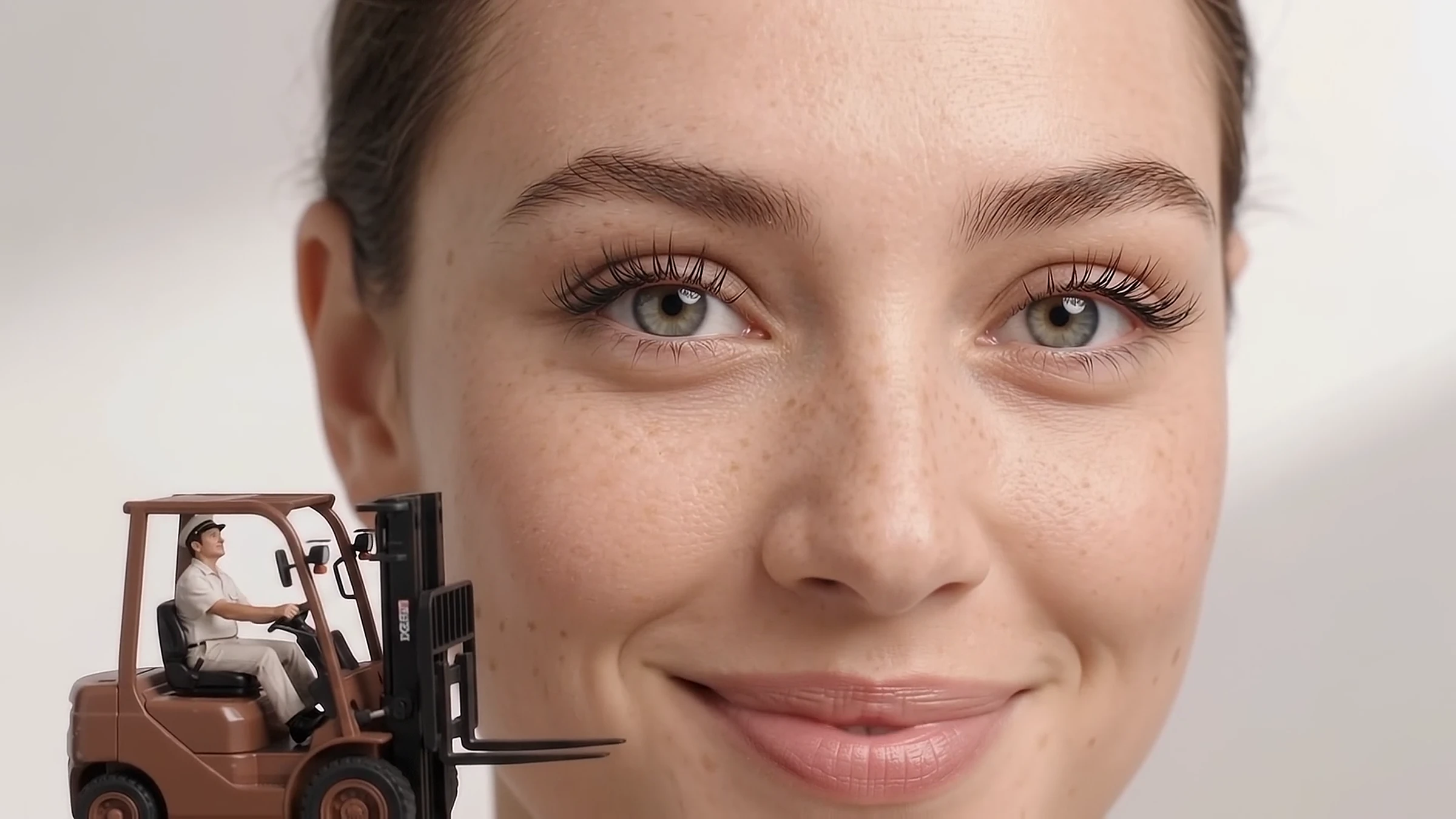 The finished look: a smiling face with a new lash set