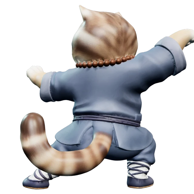 Mochi seen from behind