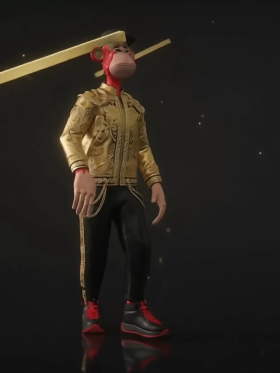 The Gilded look: gold foil bomber on a black set