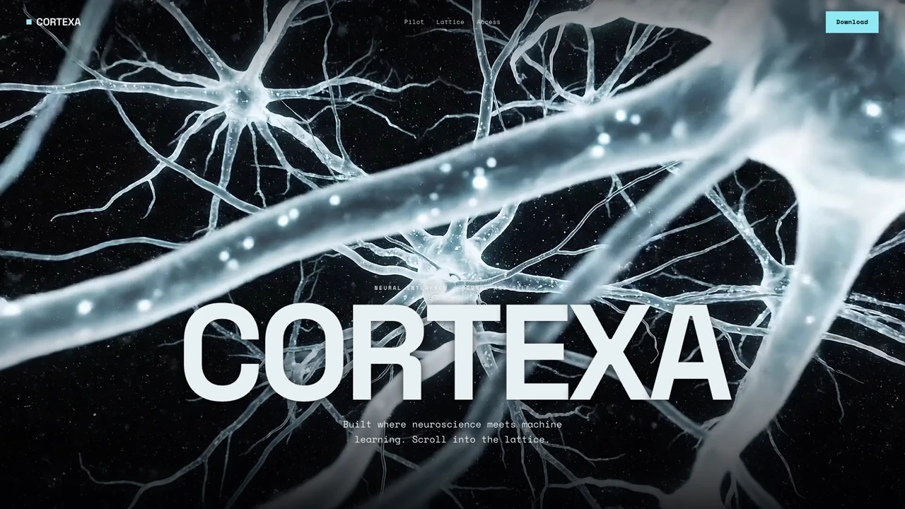 Cortexa website by Scrollhaus