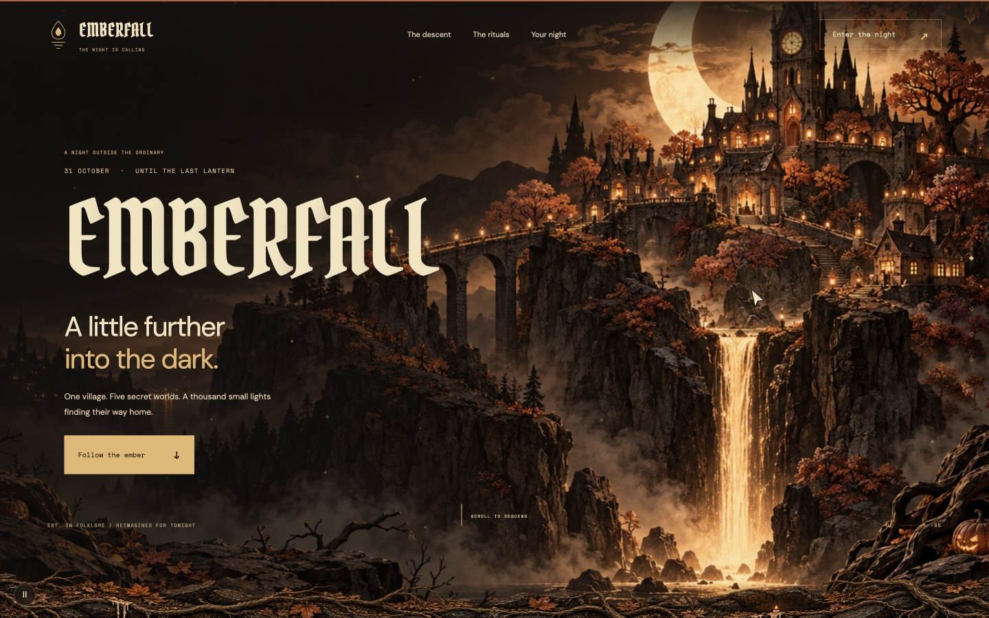 EMBERFALL website by Scrollhaus