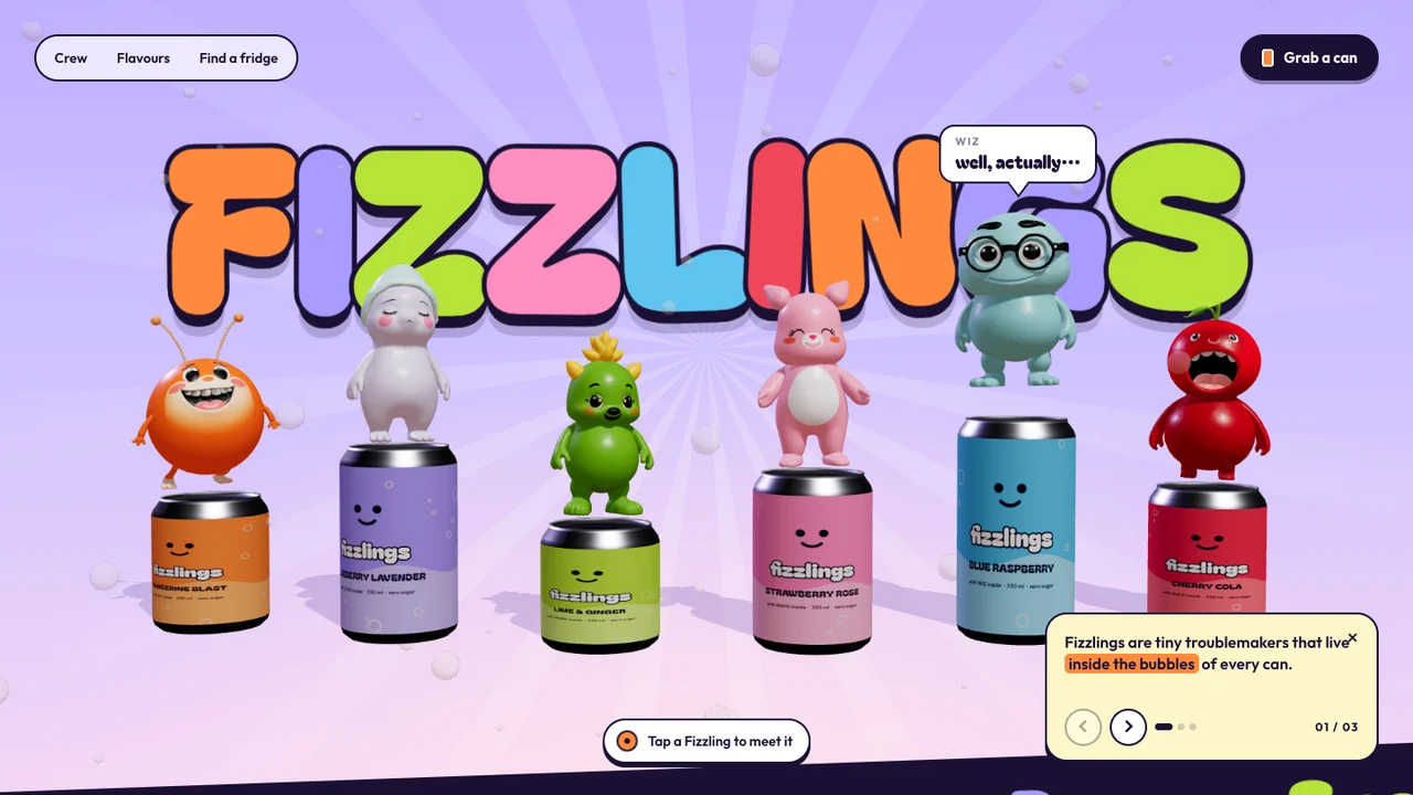 FIZZLINGS website by Scrollhaus