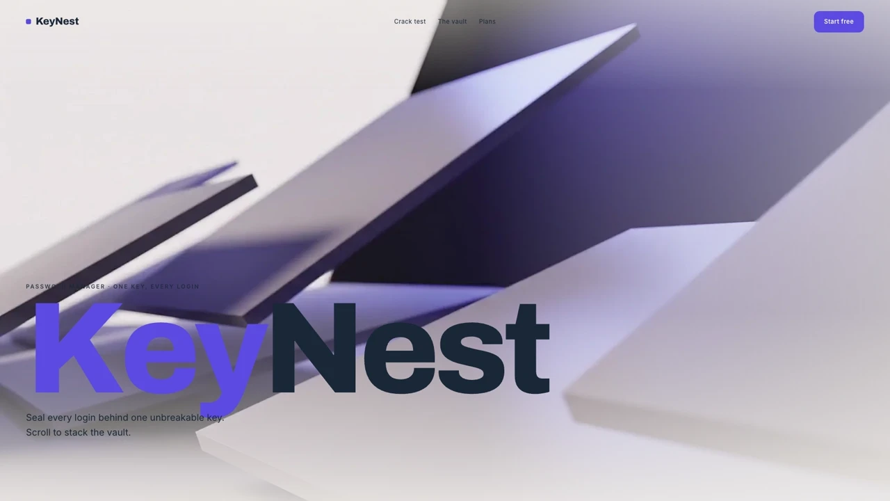 KeyNest website by Scrollhaus