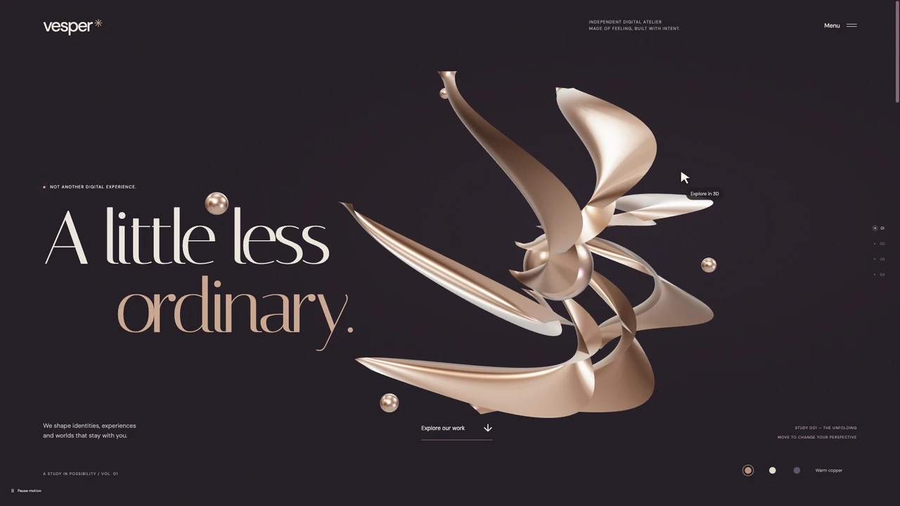 VESPER website by Scrollhaus